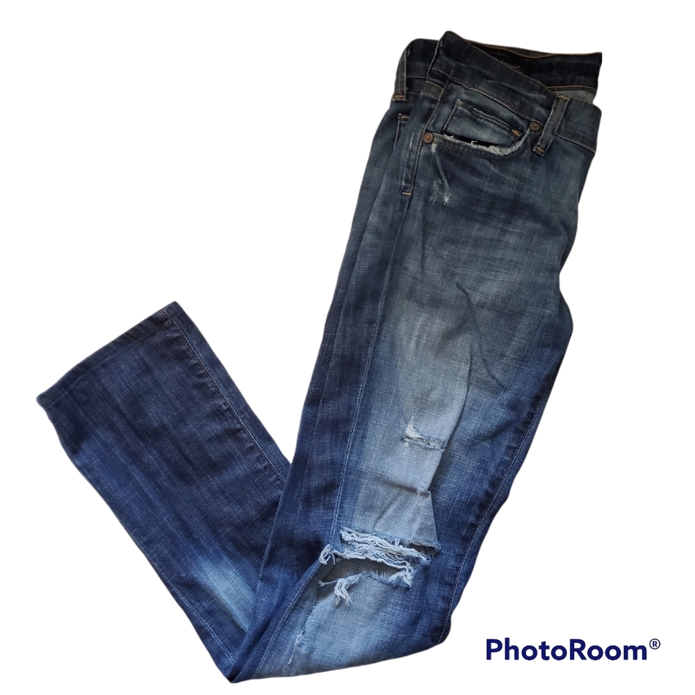 Citizens of Humanity Distress Ava Low Waist Straight Leg Jean Size 26